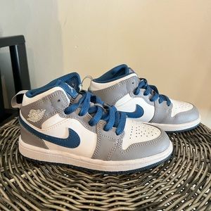 KIDS 12C Air Jordan 1 “Cement True Blue”